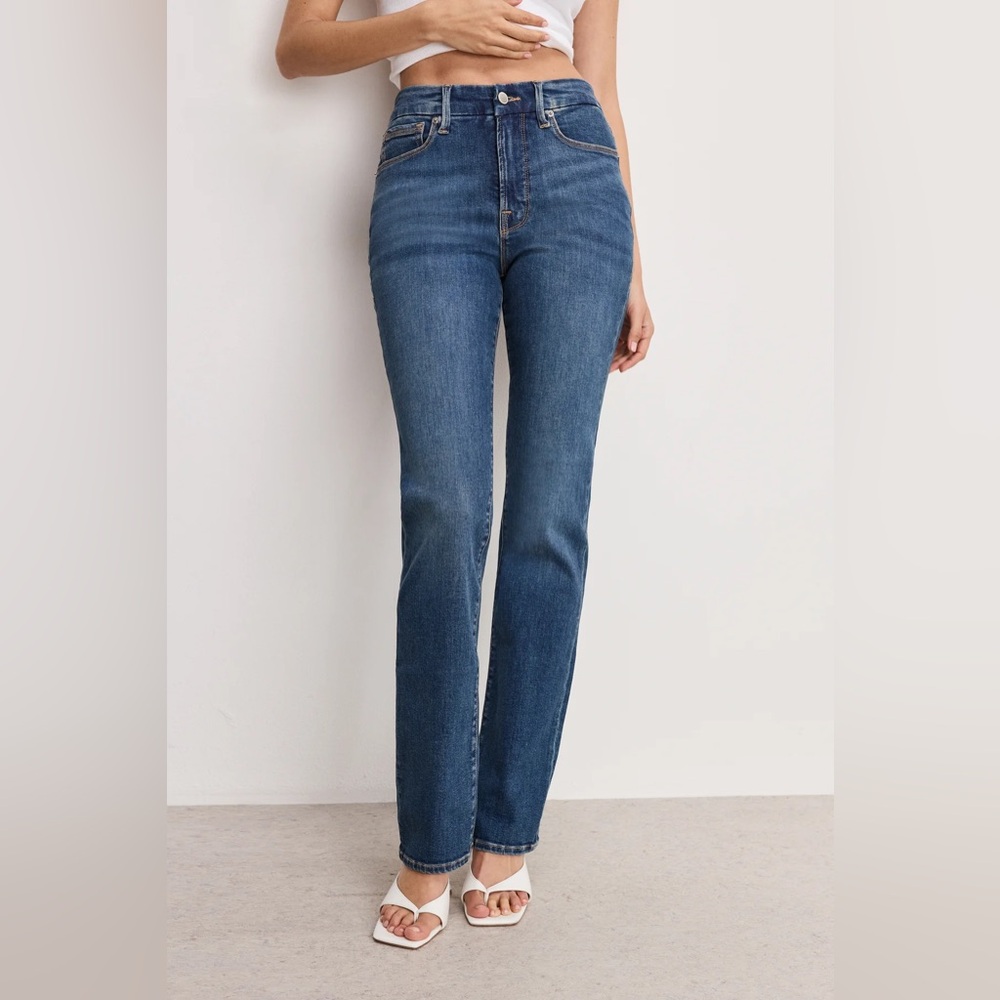 Good American Good Legs Straight Blue Size 10 30